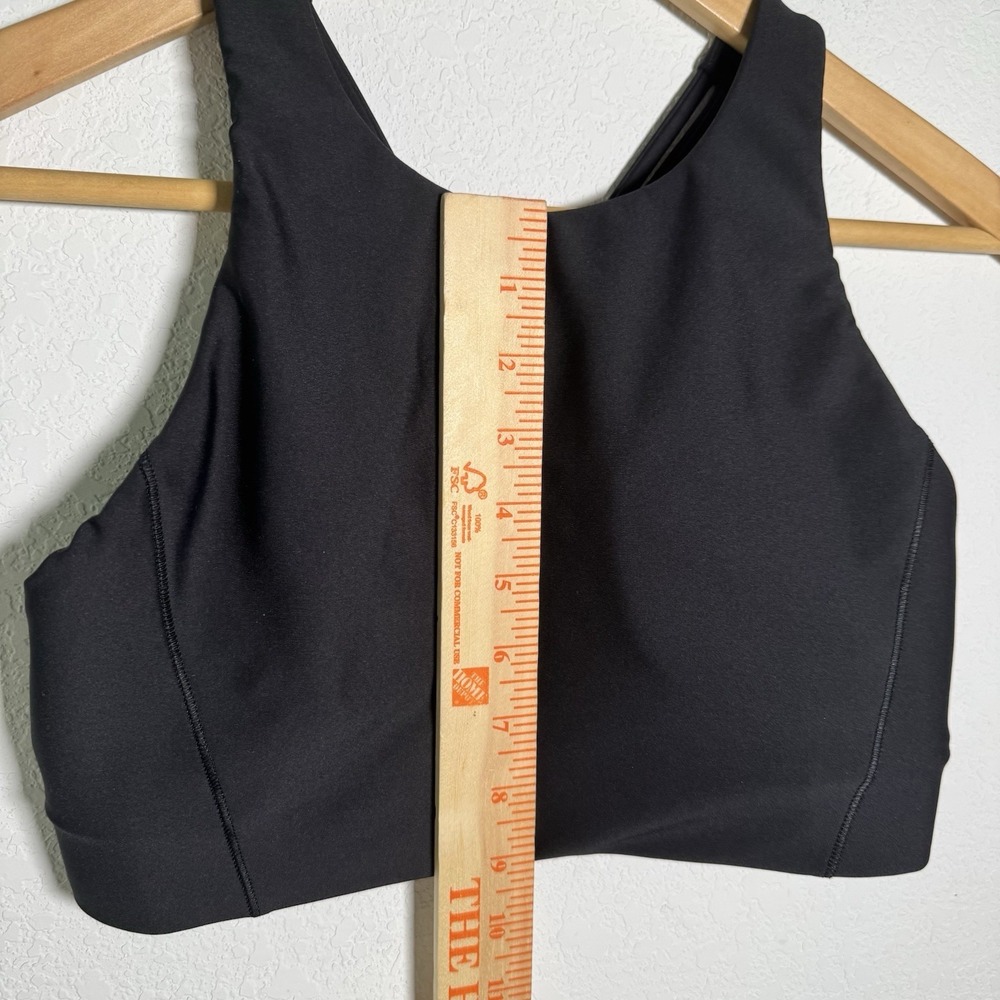 Athleta | Longline Sports Bra Black High Neck Crop | Women Small - Picture 3 of 5